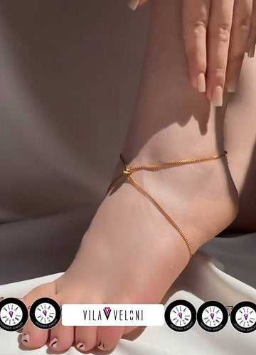 Adjustable Chain Anklet in Stainless Steel Minimalist Design-Anklet-NEW WEI