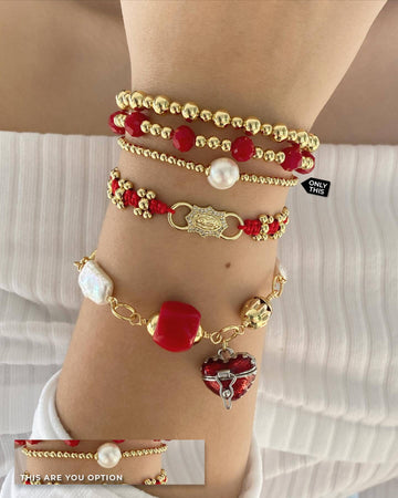 Adjustable Gold Filled Bracelet with Central Cultured Pearl Detail-Bracelets-Vila veloni corp