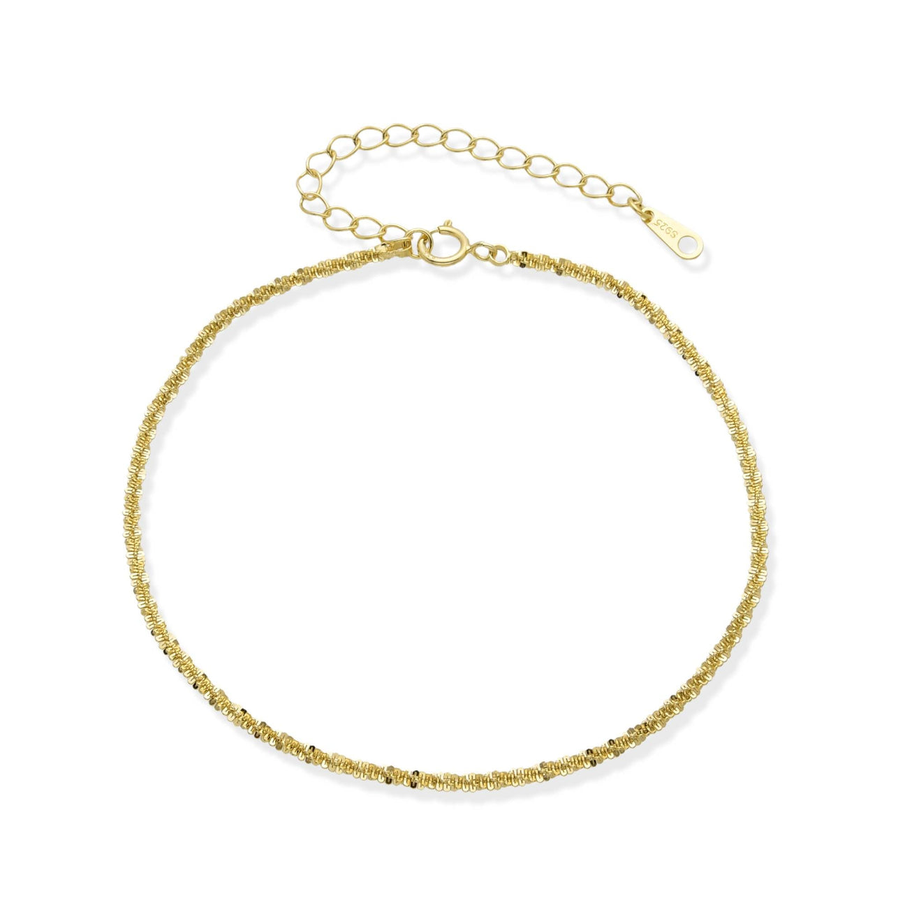 Chain Bracelet in 925 Silver with 18k Gold Plated-Bracelets-YIA SILVER