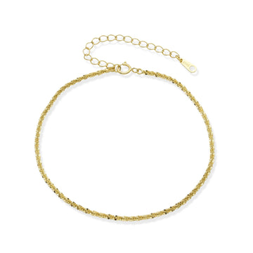 Chain Bracelet in 925 Silver with 18k Gold Plated-Bracelets-YIA SILVER