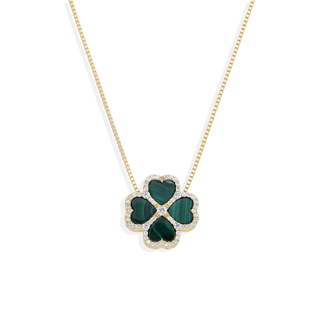 Clover Necklace Transformable to Bracelet 18k Gold Plated 925 Sterling Silver-Necklaces-GULI GULI