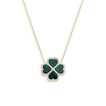 Clover Necklace Transformable to Bracelet 18k Gold Plated 925 Sterling Silver-Necklaces-GULI GULI
