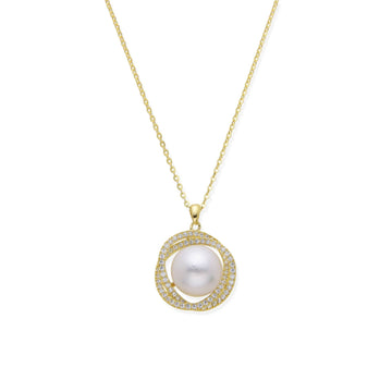 Collar de Perlas con Zirconias-Necklaces-YIA SILVER