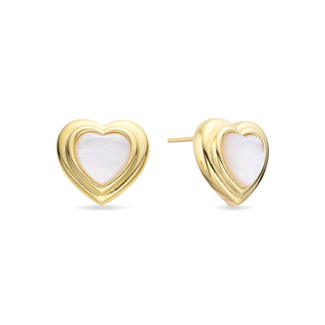 Crystal Heart Earrings in 18k Gold Plated 925 Sterling Silver-Earrings-GULI GULI