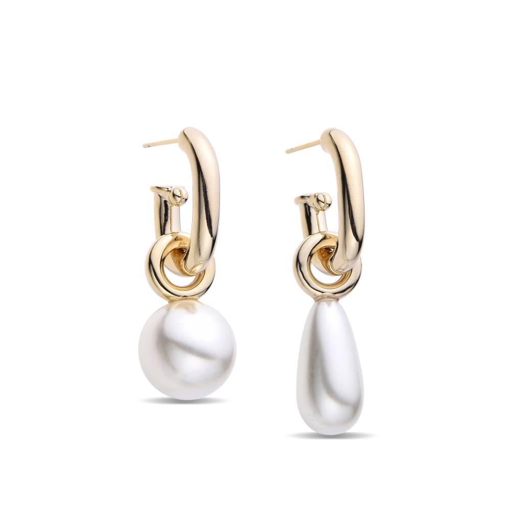 Dangling Pearl Earrings Gold Fashion: A Classic and Elegant Accessory.-Earrings-NEW WEI