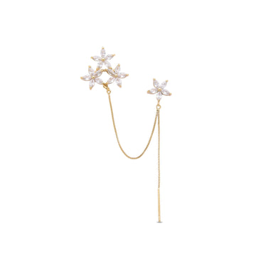 Flower Ear Cuff 18k Gold Fashion: Summer Style-Earrings-LANDCICA