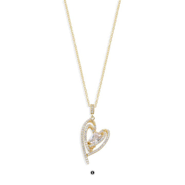 Necklace 18k Gold Plated 925 Sterling Silver Represent Love Purity.-Necklaces-GULI GULI
