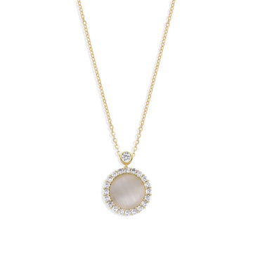 Necklace Luxurious 18K Gold Plated 925 Sterling Silver with Shiny Zircons-Necklaces-GULI GULI