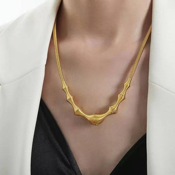 Surgical Steel Spiral Design Necklace-Necklaces-NEW WEI