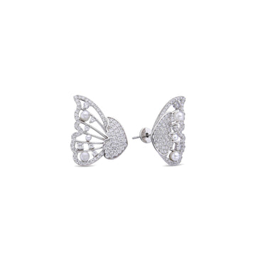 Earrings Butterfly-Shaped 925 Sterling Silver Inlaid Micro Zircons-Earrings-GULI GULI