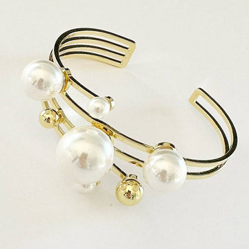 18K Gold Plated Pearl Bracelet-Bracelets-NEW WEI