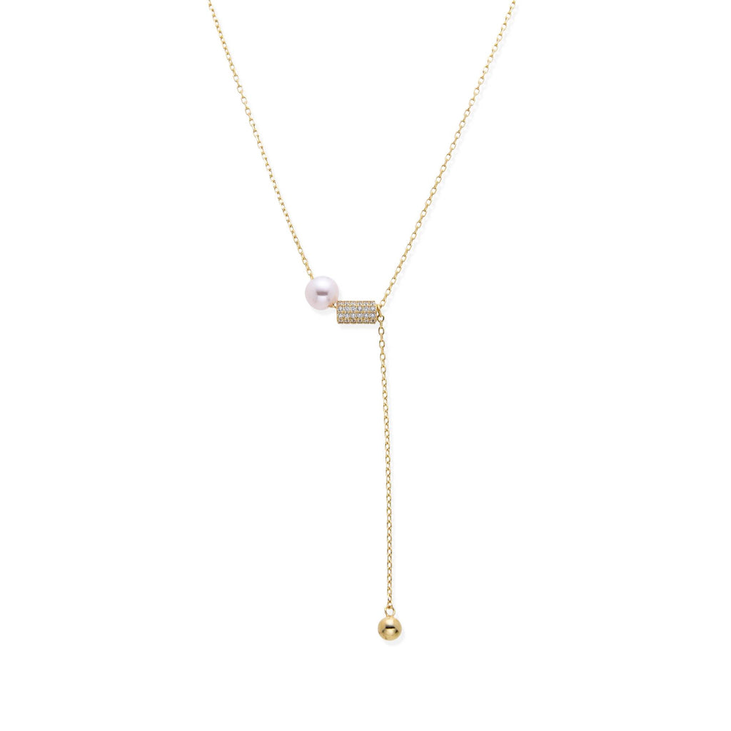 Elegant 925 Silver Necklace with 18k Gold Plated-Necklaces-YIA SILVER