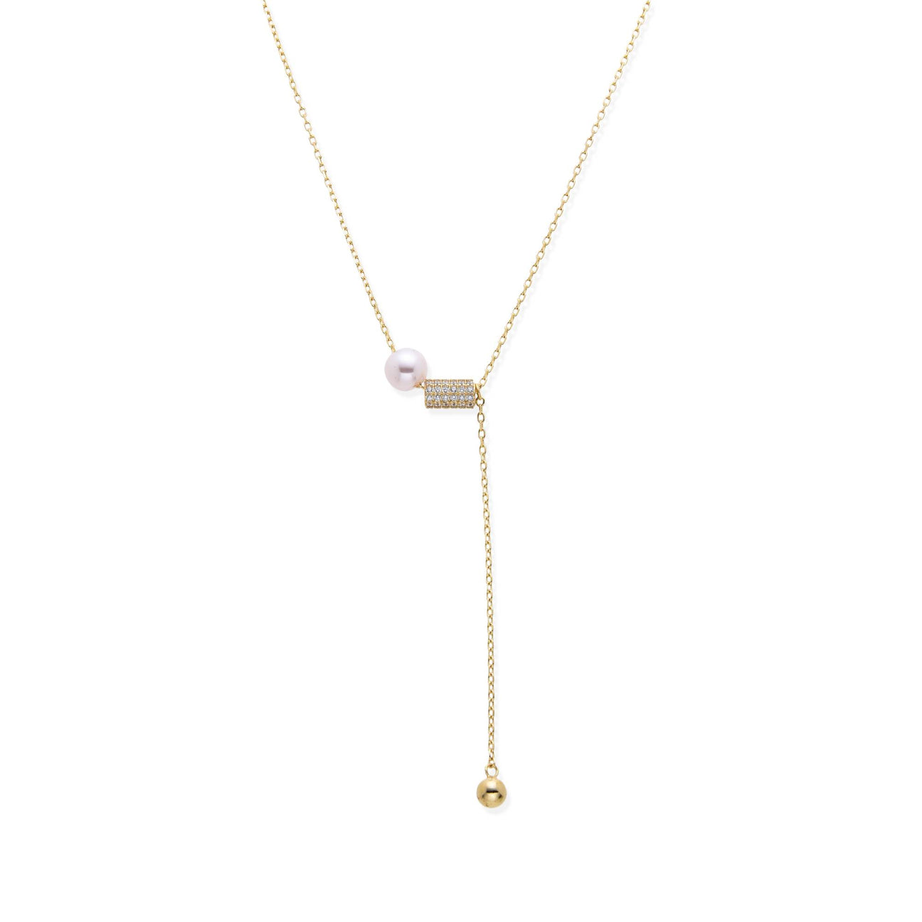 Elegant 925 Silver Necklace with 18k Gold Plated-Necklaces-YIA SILVER
